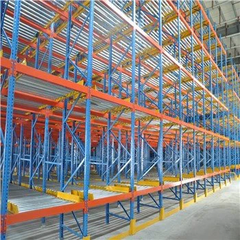 Varaston automaattinen painovoiman kuormalavan virtaustelinejärjestelmä